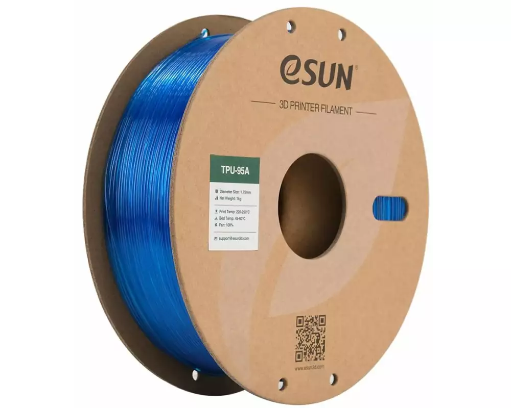 eSun Filament TPU-95A Blau 1.75 mm 1 kg