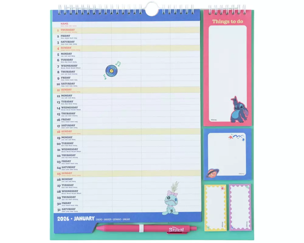 TH Wochenplaner Stitch 2026