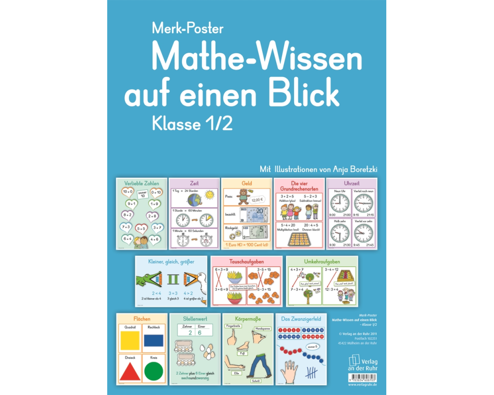 Mathe-Wissen auf einen Blick – Klasse 1/2