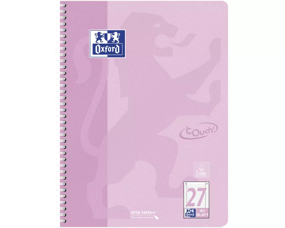 Oxford Notizheft 5 Stück A4 +, Liniert, farbig sortiert