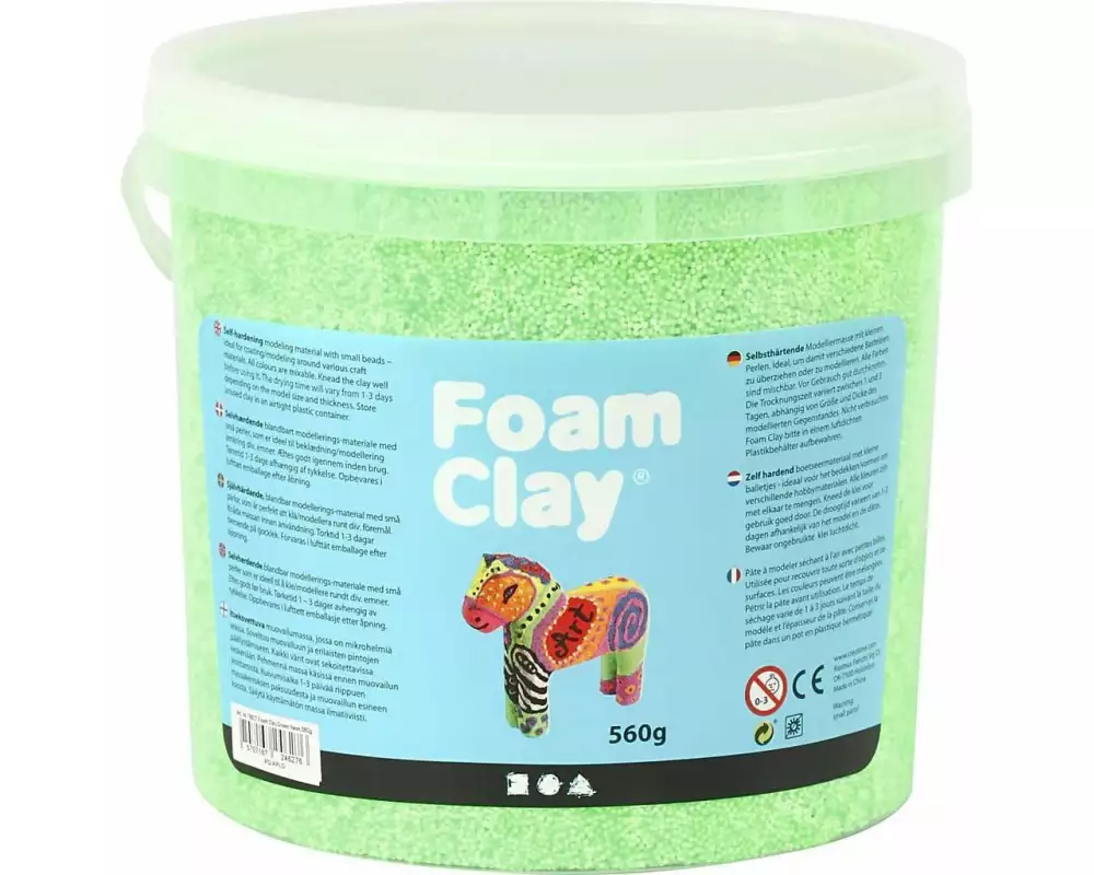 Creativ Company Modelliermasse Foam Clay Neongrün 560 g