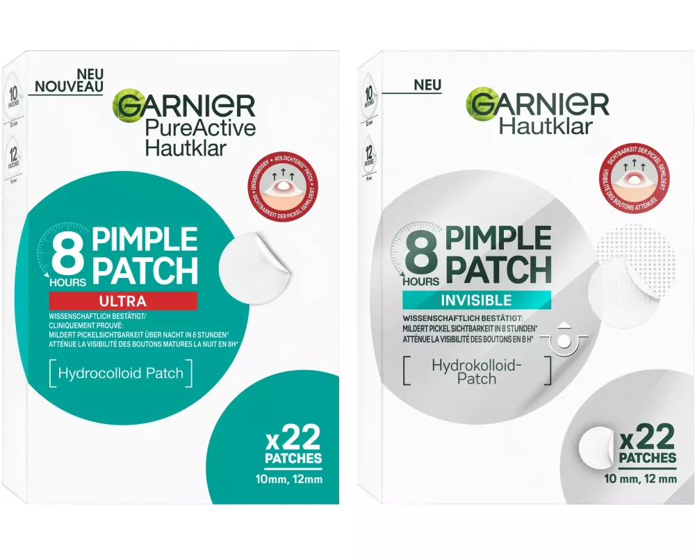 Garnier 8H Invisible Pimple Patch+Pimple Patch Ultra 44 Stück