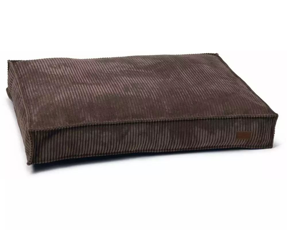 Designed by Lotte Hunde-Bett Ribbed Braun 100x70x15cm