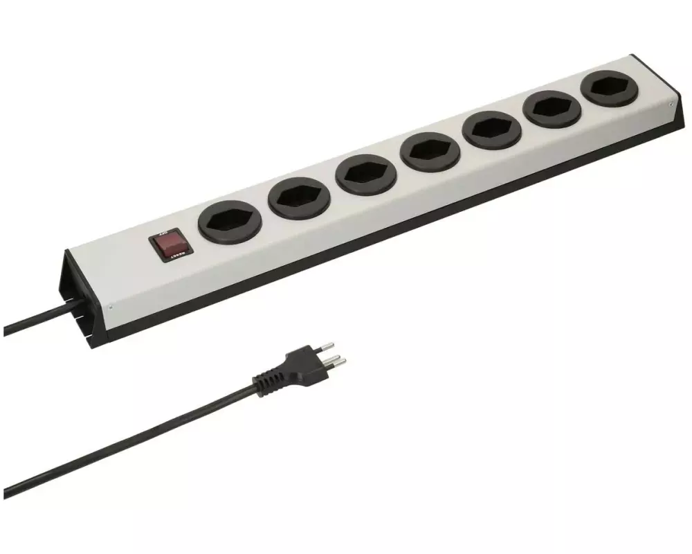 Max Hauri Steckdosenleiste Power Line 7x T13 mit Schalter