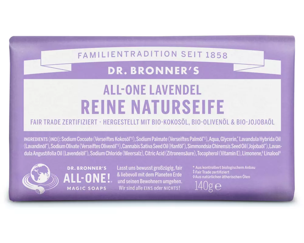 Dr.Bronner's Seife All-One Bar Lavender 140 g