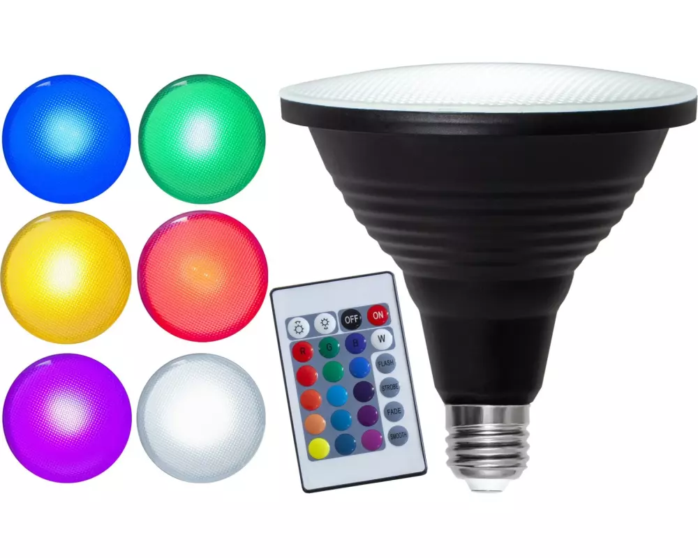 Star Trading Lampe LED Spotlight Outdoor, 7.5 W, E27, RGBW