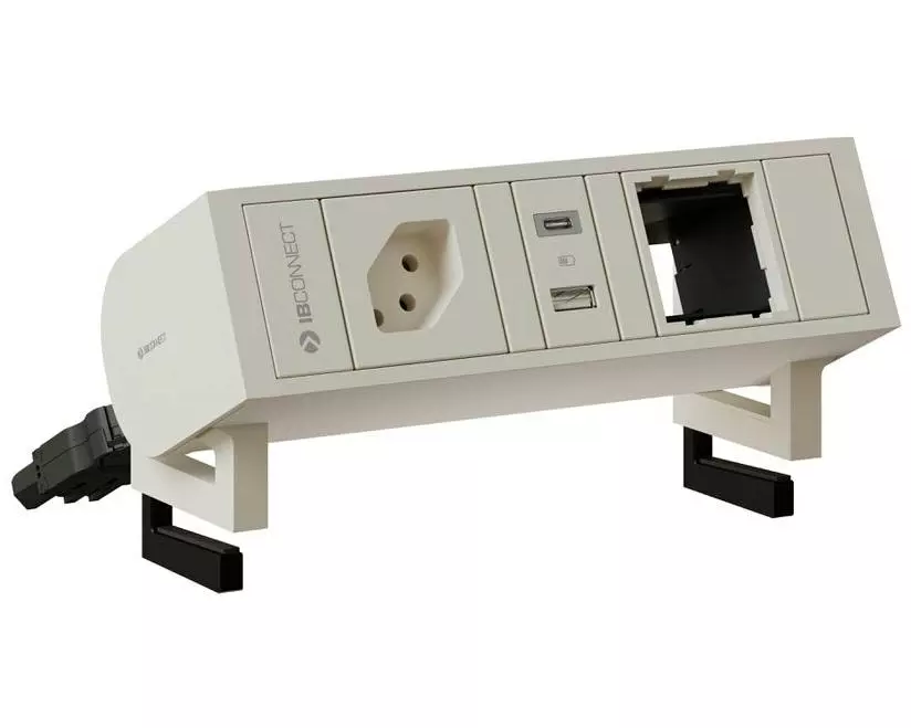 max connect Steckdoseneinheit SUPRA T13, USB-A/C, Leermodul Weiss