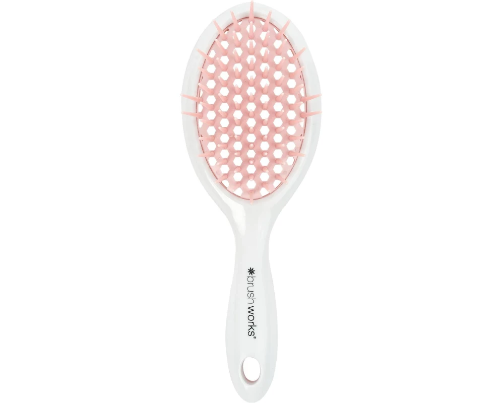 Brushworks Blow Dry Brush Travel, Weiss & Rosa