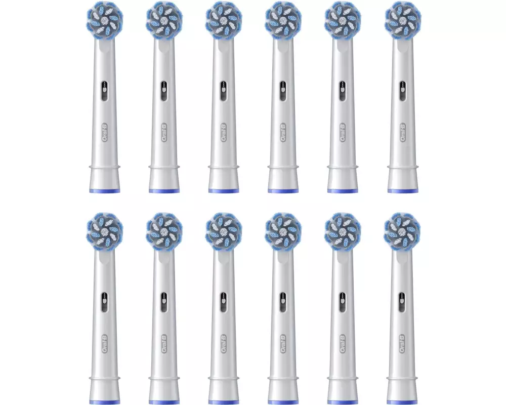 Oral-B Zahnbürstenkopf Sensitive Clean 12 Stück, Weiss