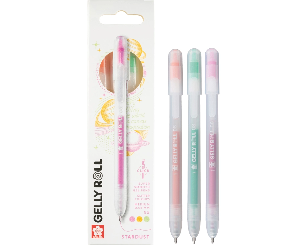 SAKURA Gelly Roll 0.8mm PXGBRASTA3B Stardust, ass. 3 Stück