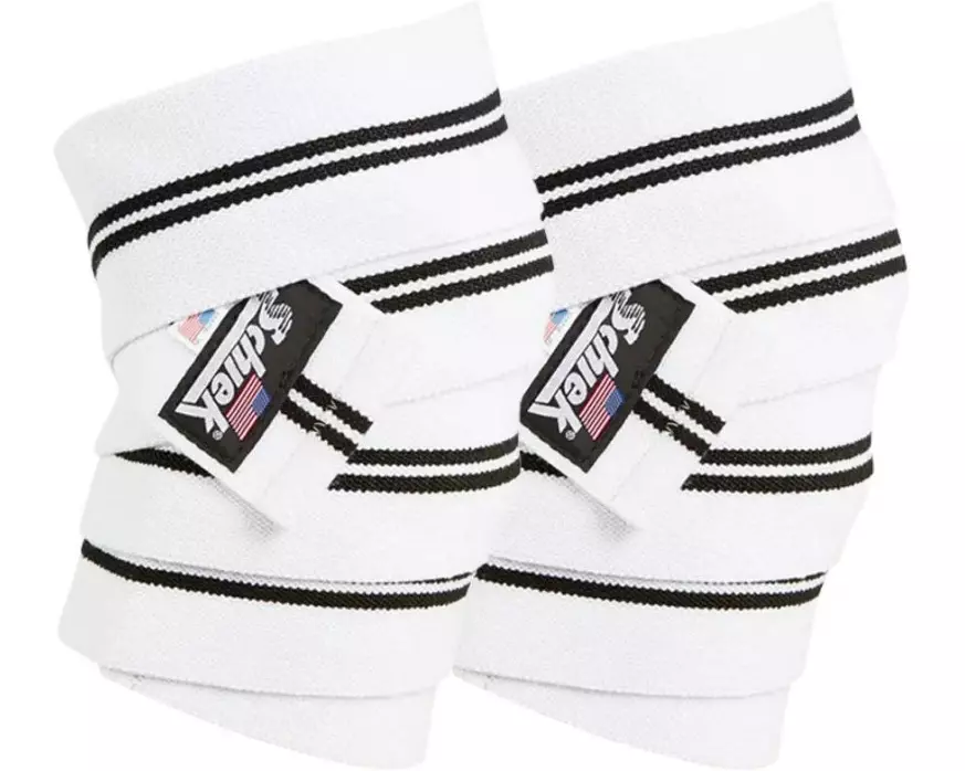 Schiek Sports Kniebandagen mit Klettverschluss Schwarz-Weiss