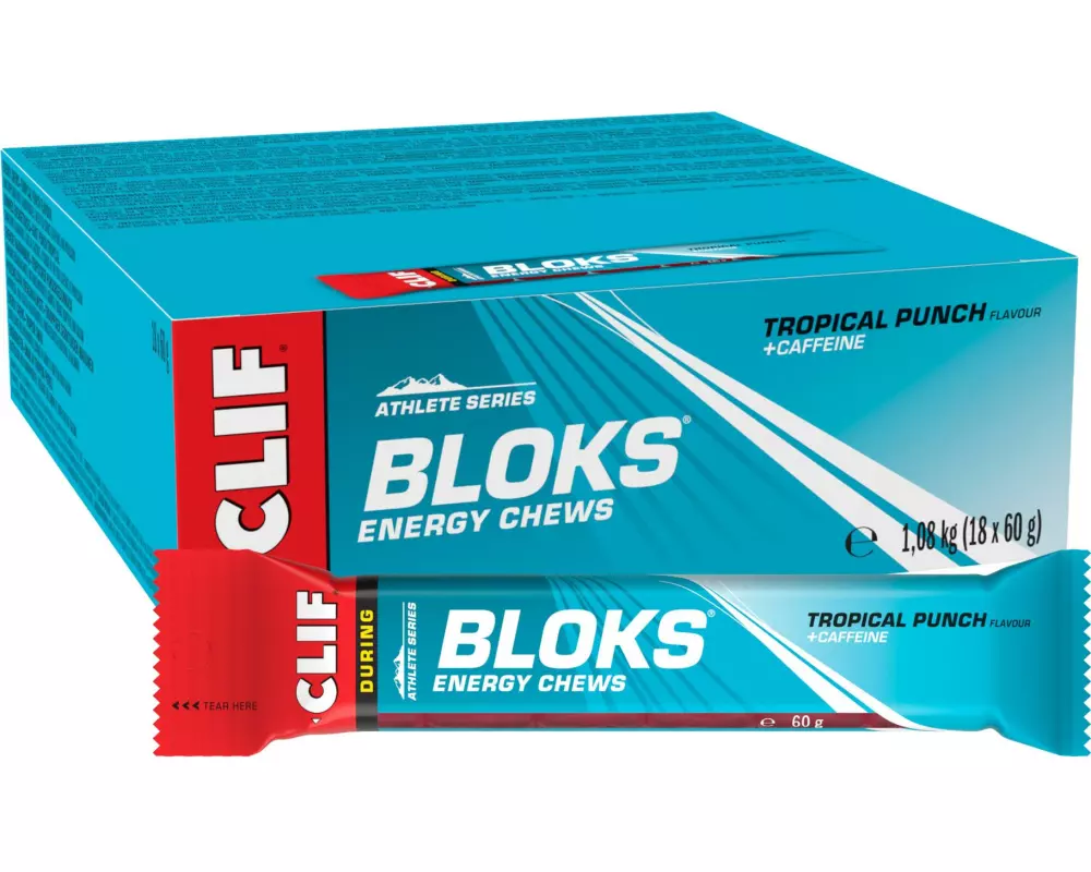 CLIF Riegel Bloks Tropical Punch Box 18 Stück