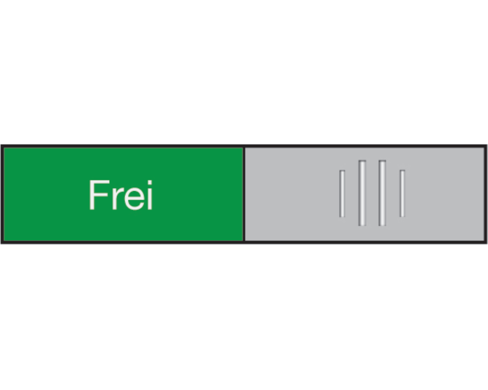BEREC Türschild 27,4x102mm 314.081 Alu, Frei-Besetzt