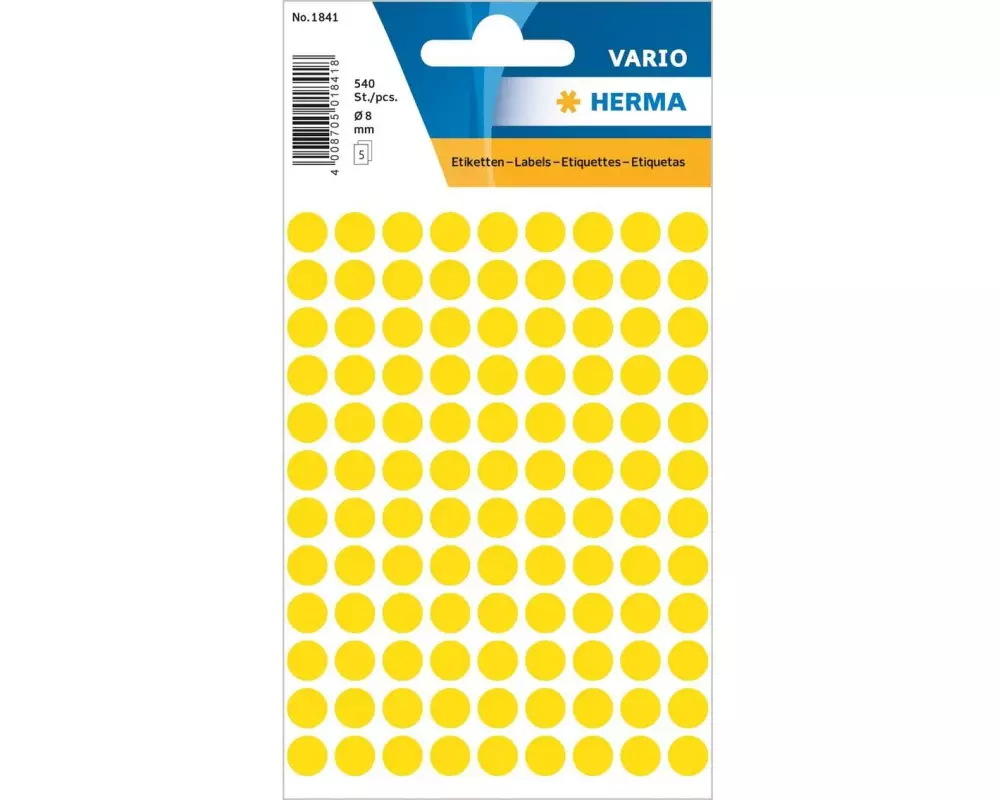 Herma Stickers Klebepunkte Vario Ø 8 mm, Gelb