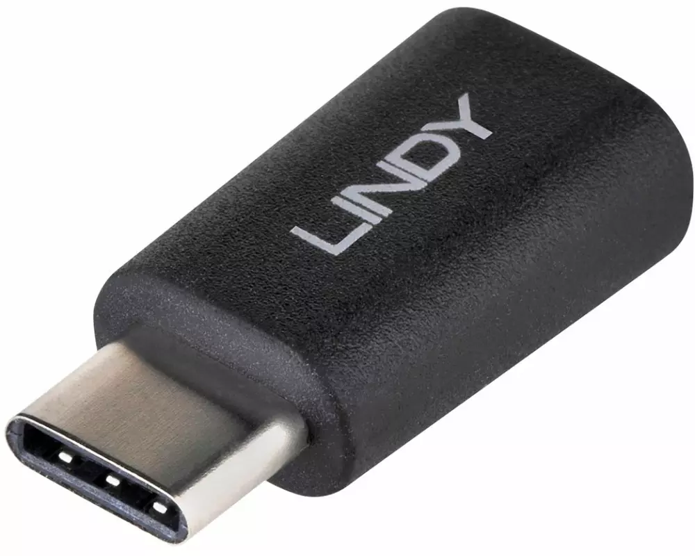 LINDY USB 2.0 Adaptor Type C / Micro-B USB Type C plug / Type Micro-B coupling