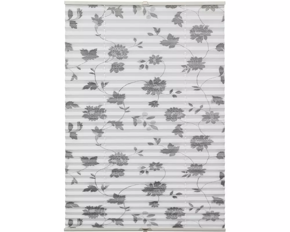 Gardinia Plissée Flowers & Plants Blüte 60 x 130 cm, Weiss