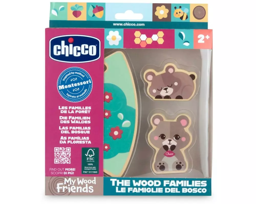 Chicco Spielfigurenset My Wood Friends – Mama Bär 2er Set