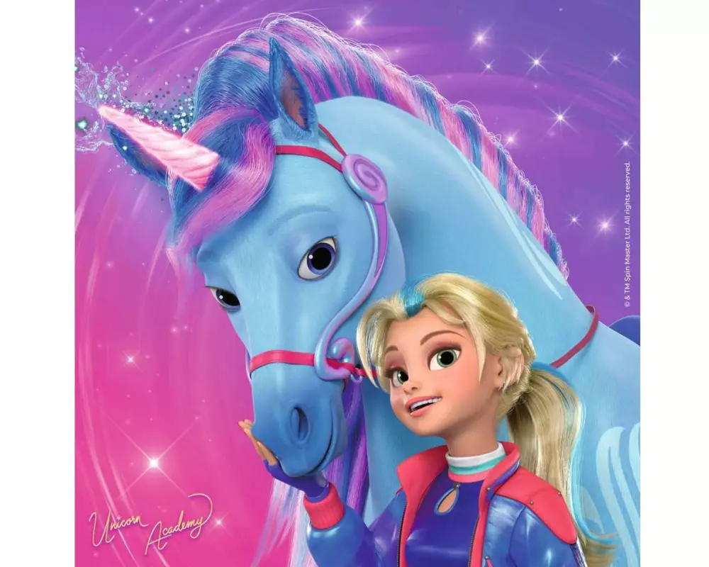 Ravensburger Puzzle Unicorn Academy 3 x 49 Teile, inklusive Mini-Postern