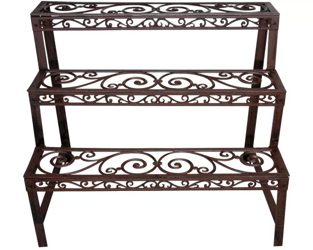 Esschert Design Blumentreppe aus Gusseisen, rechteckig