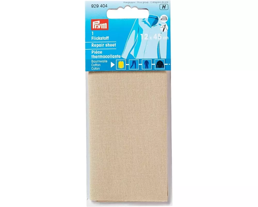 Prym Flickstoff 12 x 45 cm, aufbügelbar, Beige