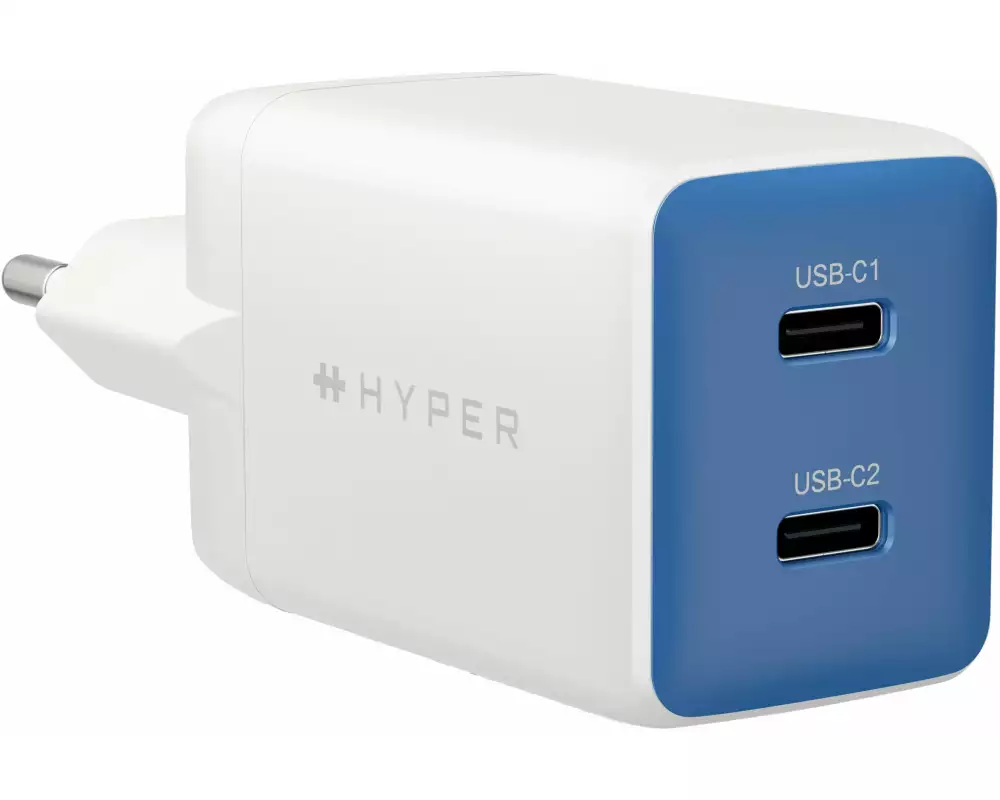 HYPER USB-Wandladegerät Flex GaN 45 W 2x USB-C