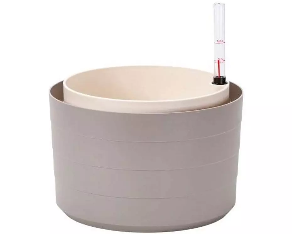 Plastia Bewässerungstopf Berberis 30 cm ohne Vorhang Taupe