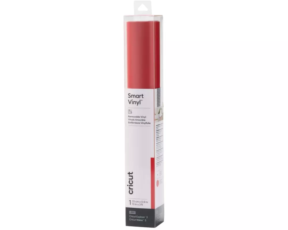Cricut Vinylfolie Smart ablösbar 33 x 91 cm, 1 Stück, Rot