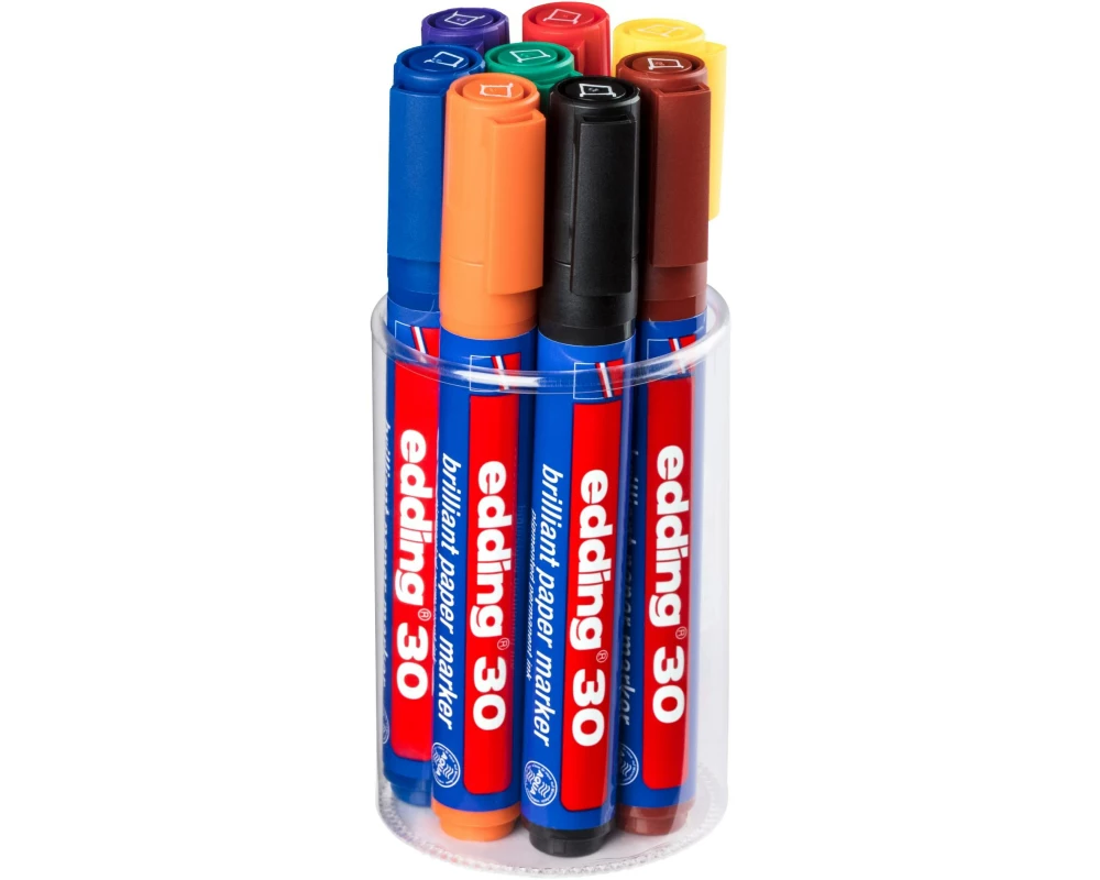 edding Permanent-Marker 30 8 Stück, Mehrfarbig