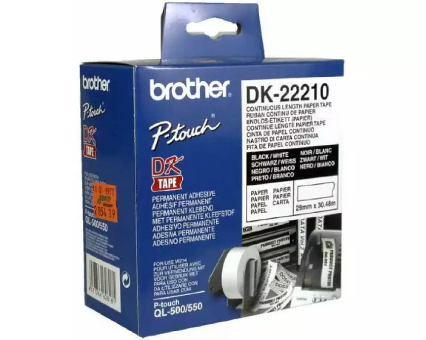Brother Etikettenrolle DK-22210 Thermo Direct 29 mm x 30.48 m