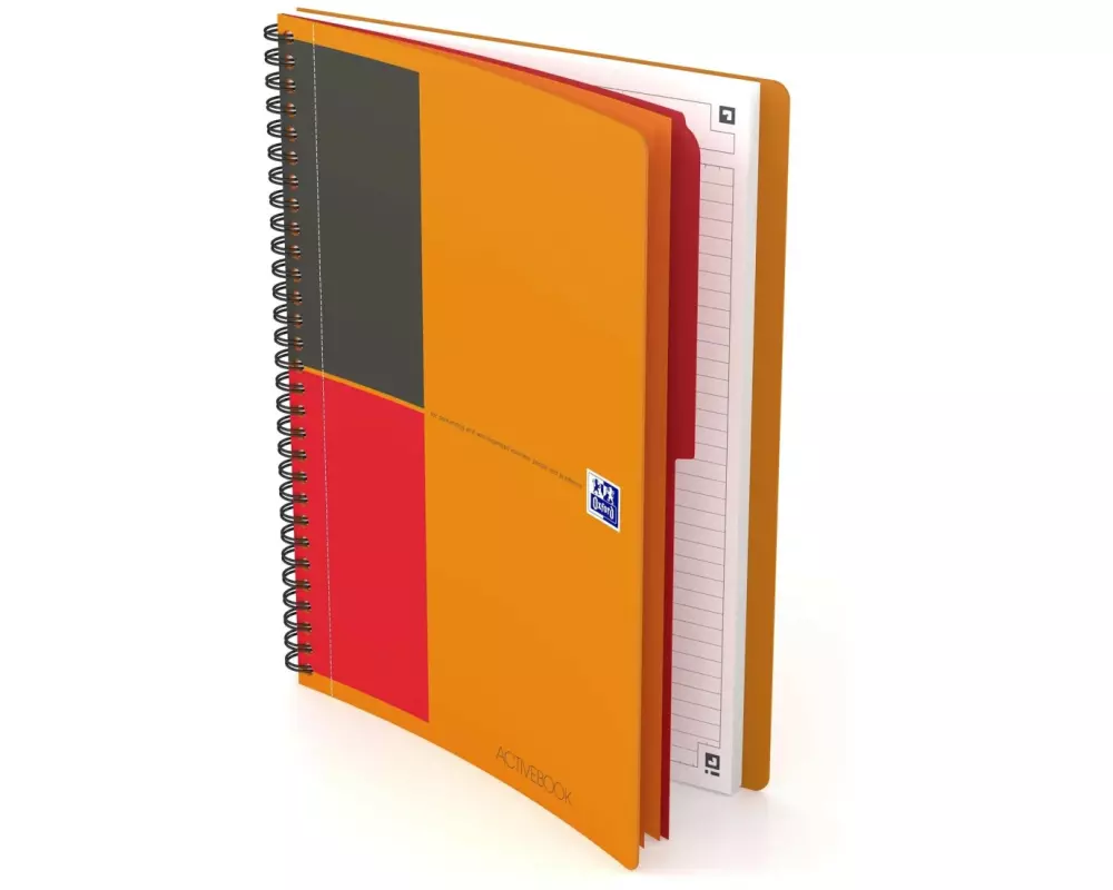 Oxford Notizheft International Activebook, B5, Liniert, Orange