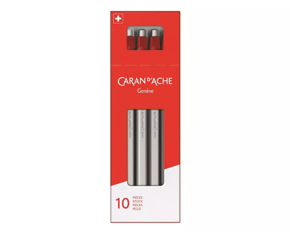 Caran d'Ache Kugelschreiber Einweg 825 10er Karton, Rot