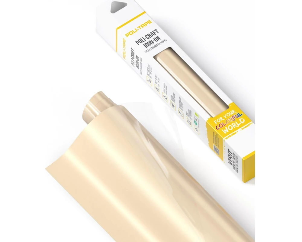 Poli-Tape Aufbügelfolie Poli-Flex turbo, 30.5 x 122 cm, Champagner