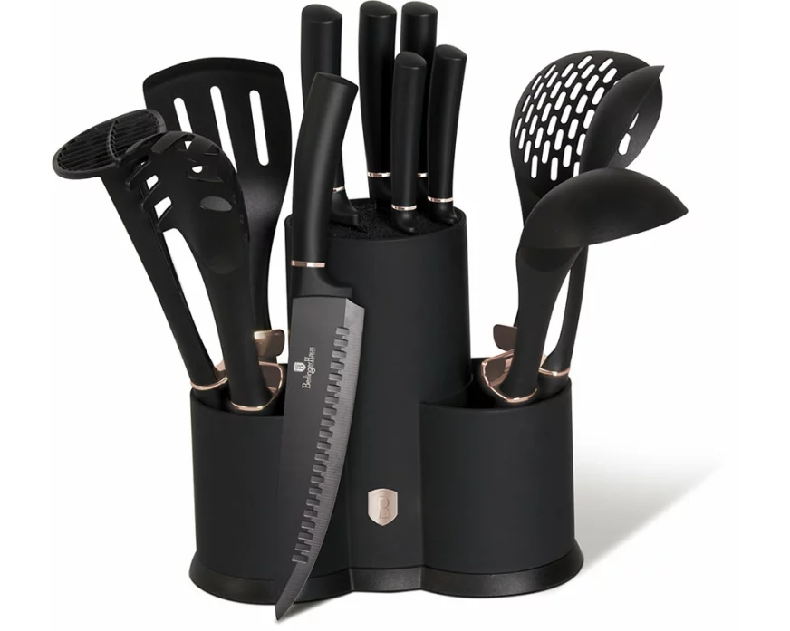 Berlinger Haus 12-teiliges Messer- und Kochbesteck Black Rose Collection