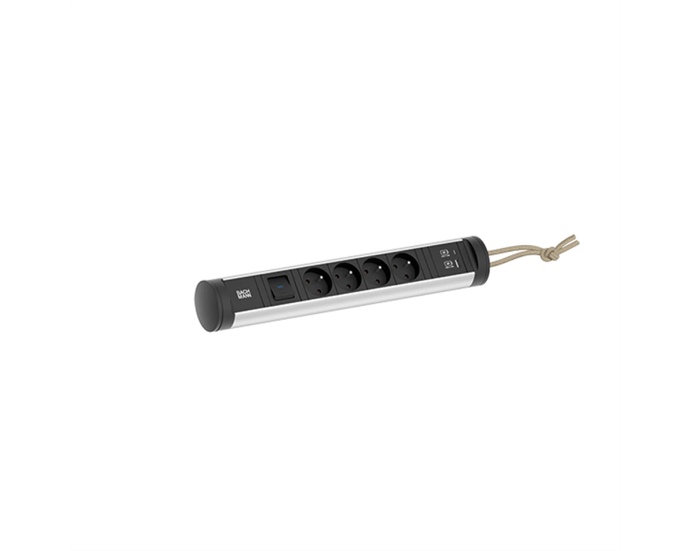 BACHMANN CYCLE Loop 4xUTE 1xSchalter 1xUSB A/C 22W 2,5m CEE7/7