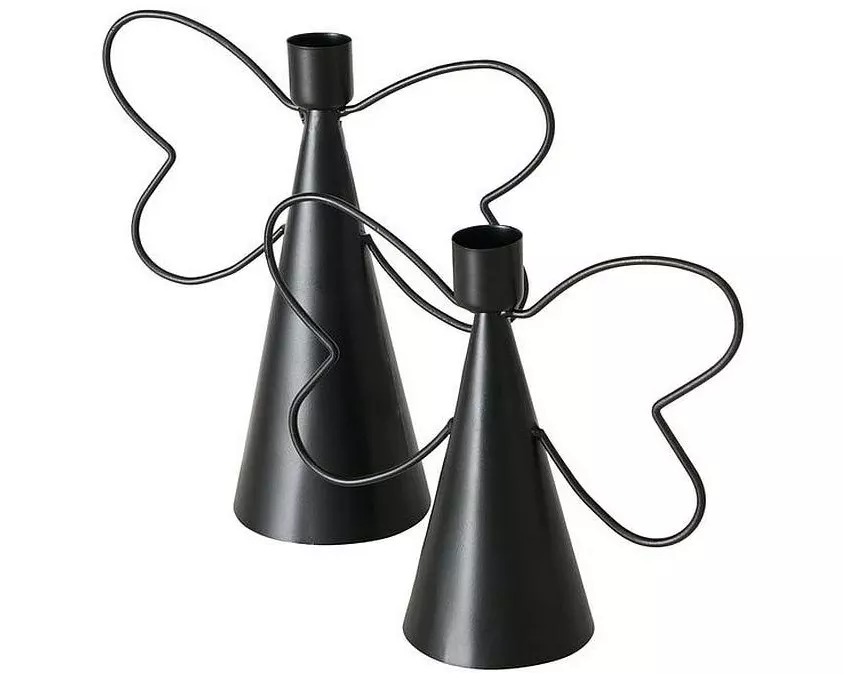 Boltze Kerzenhalter Junio 2 Stück, Schwarz