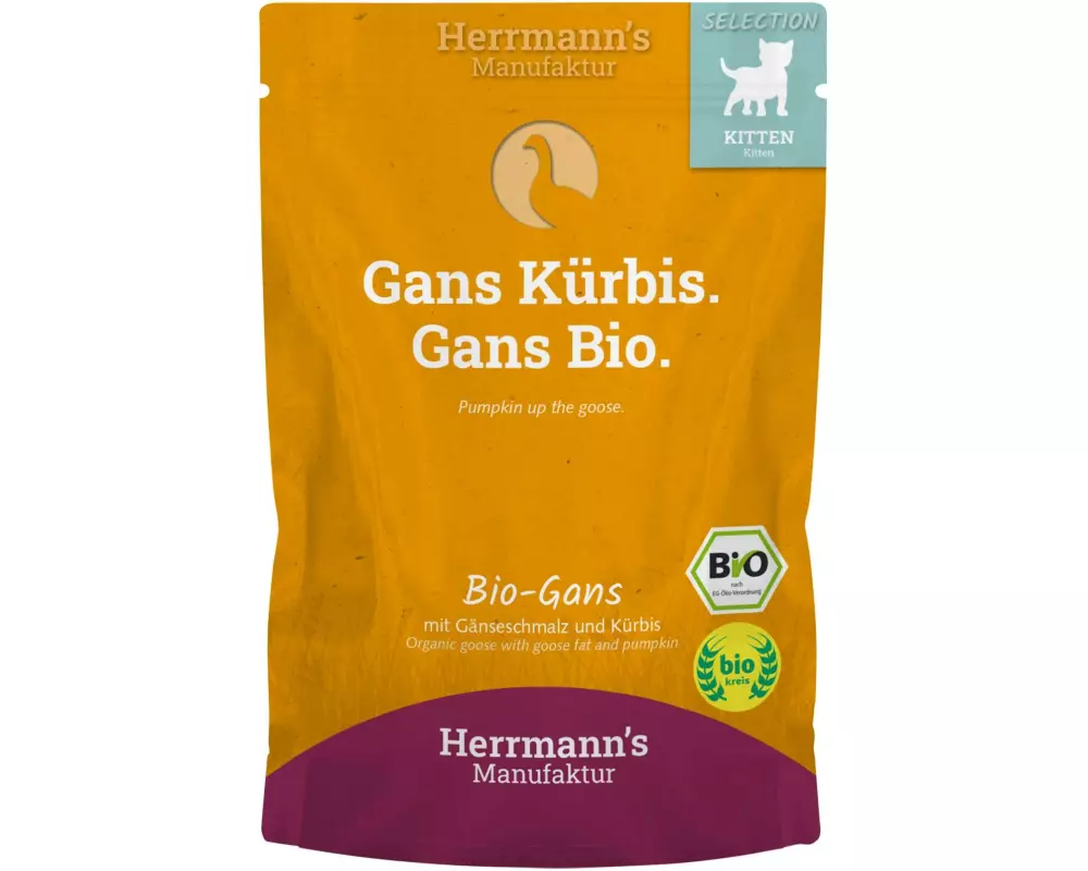 Herrmann's Bio-Nassfutter Gans mit Kürbis 100 g