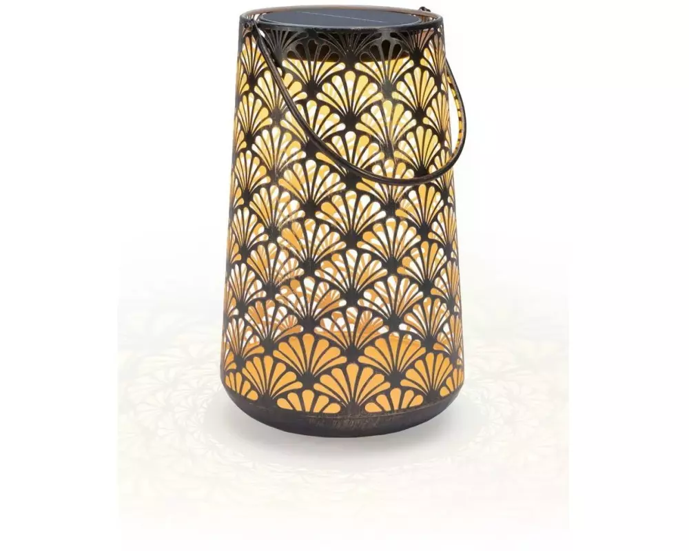 STT Laterne Solar Antic Santana, 32.5 cm, Anthrazit