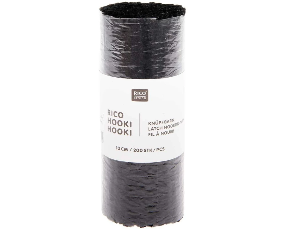Rico Design Hooki Knüpfgarn Schwarz