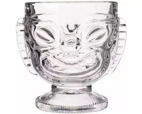 TIKI COLLECTION Cocktailbecher Tiki TwoFace 450 ml, 1 Stück, Silber