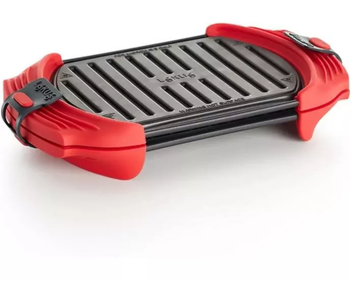 Lékué Mikrowellen-Grill 25.2 cm, Rot/Schwarz