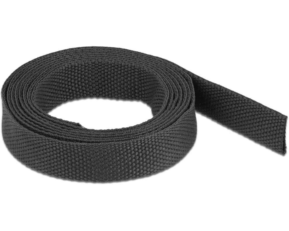 Delock Gewebeschrumpfschlauch 2 m x 10 mm Schwarz