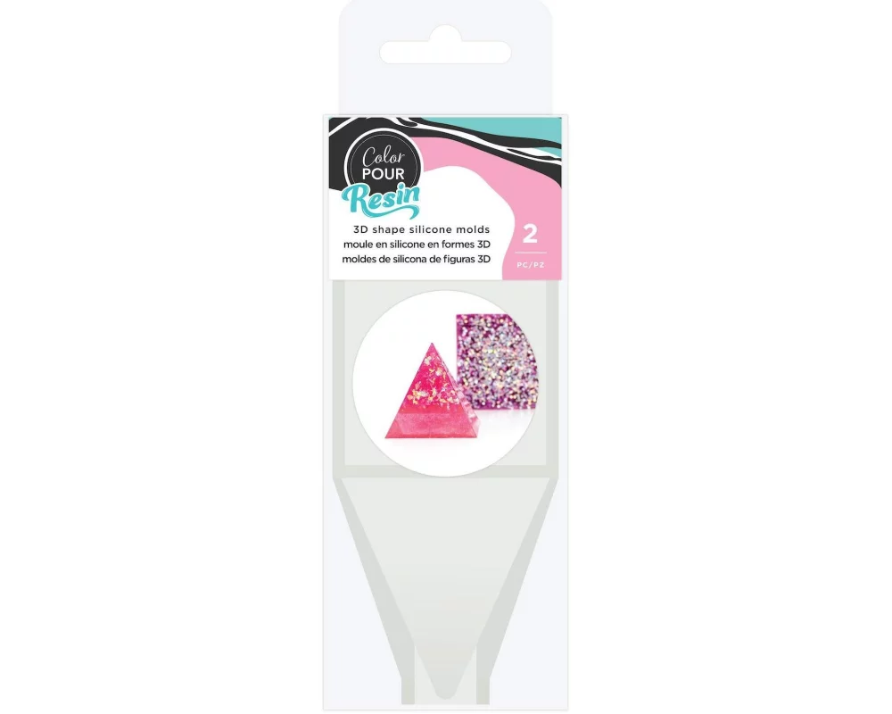 American Crafts Giessform 3D Würfel und Pyramide, 2 Stück