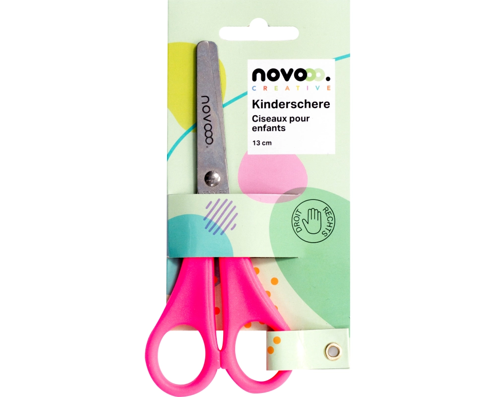 NOVOOO Kinderschere 13cm E-120591 MTH für Rechtshänder assortiert