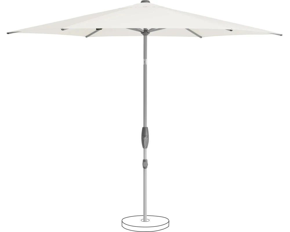 Suncomfort by Glatz Sonnenschirm Shell Turn 330 cm, Sand White