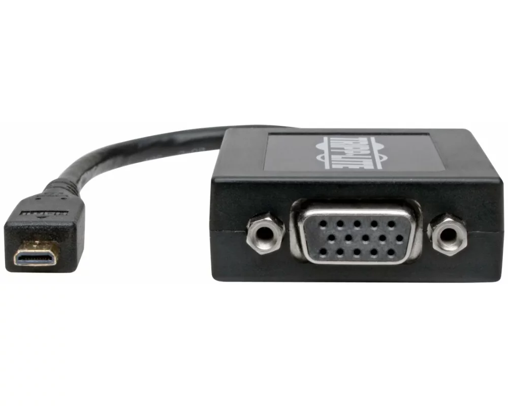 EATON TRIPPLITE Micro HDMI to VGA Adapter, Video Converter, with Audio for Smartphones/Tablets/Ultrabooks, M/F, 15.24cm