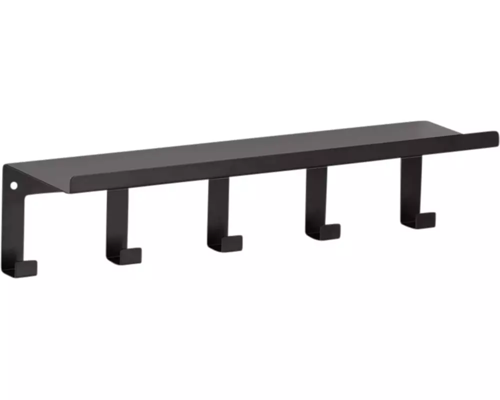 Zeller Present Wandgarderobe 40 x 11 x 10.4 cm, Metall, Schwarz