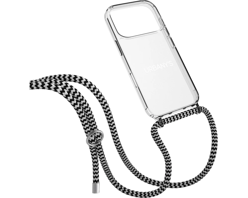 Urbany's Necklace Case HYPNOTIC ZEBRA iPhone 17 Pro Silber Ring