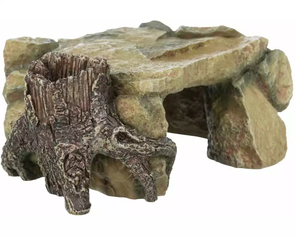 Trixie Höhle Felsplateau mit Baumstamm 25 cm