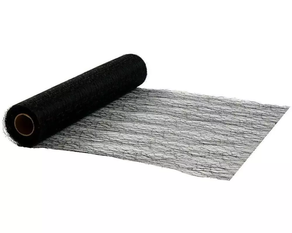 Creativ Company Tischläufer 30 cm x 1000 cm, Schwarz