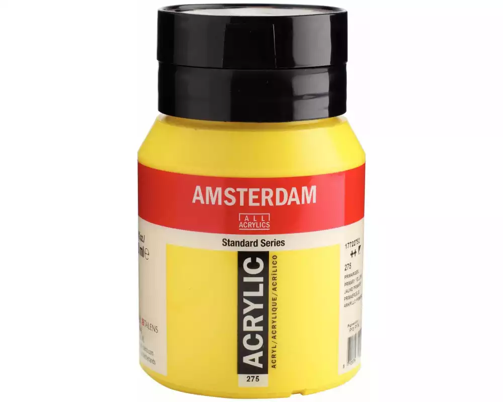 Amsterdam Acrylfarbe Standard 275 Primärgelb halbdeckend, 500 ml